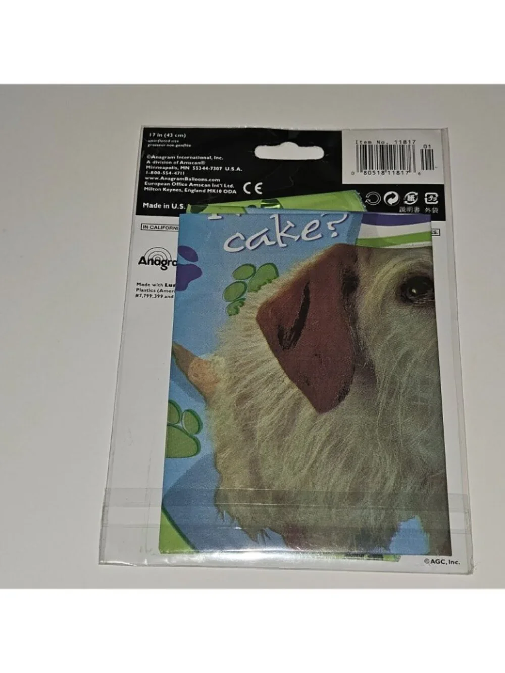 NEW 2 Dog Foil Balloons Lot Party Supplies Birthday Do I Smell Cake Leash Ball